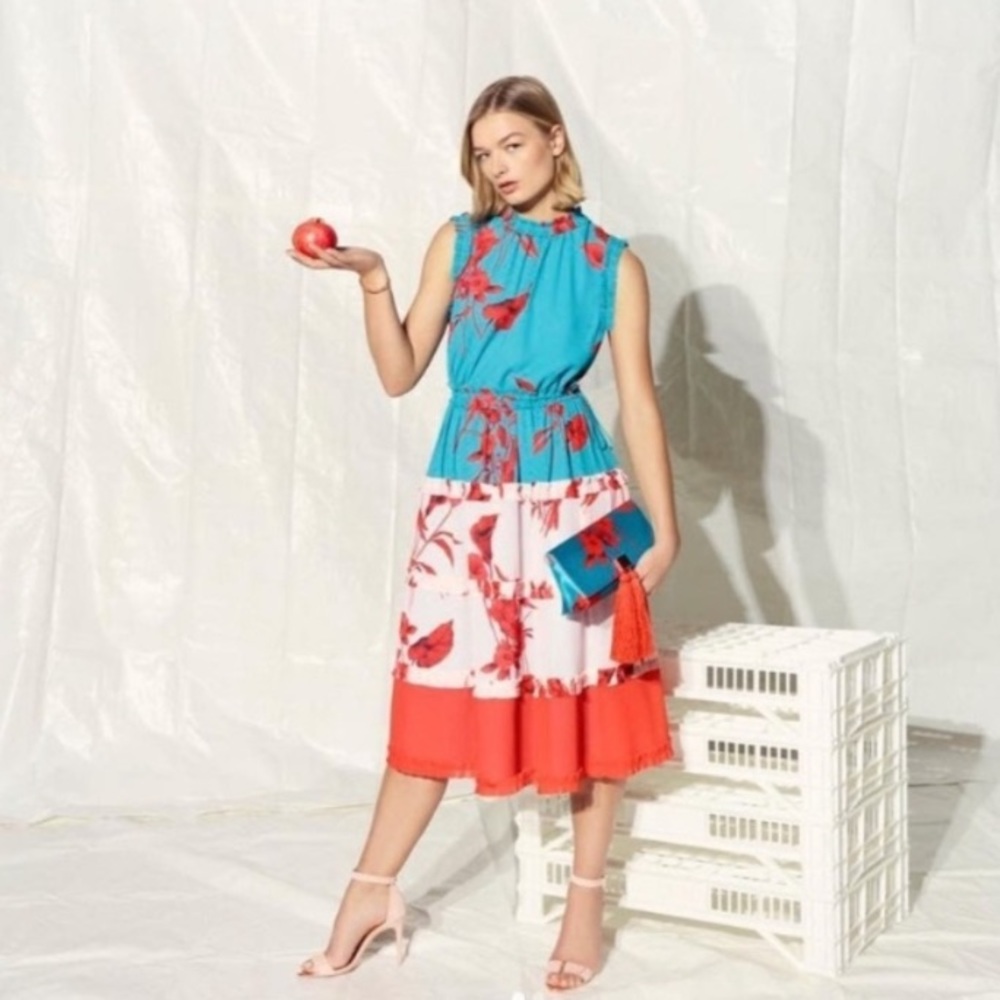 🎉HP🎉NWT-Fun Tiered Frills Fantasia Camelis Dress